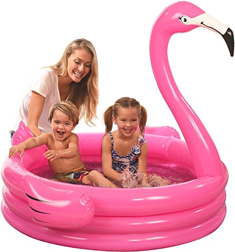 One Pink Inflatable Flamingo Pool Float I 48 X 46 Inflatable Kiddie Pool For Kids And Toddlers I Blow Up Pool Floats For Swimming Pool Lounger Chair I Bachelorette Pool Floats Swimming Pool Toys Rafts #TOP2