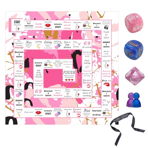 Rosafinal Sex Games for Couple - Romantic Couple Board Games for Date Night Sex Games for Couples Sex Dice Game Sexy Board Games for Couples Sex Board Game for 2 Players