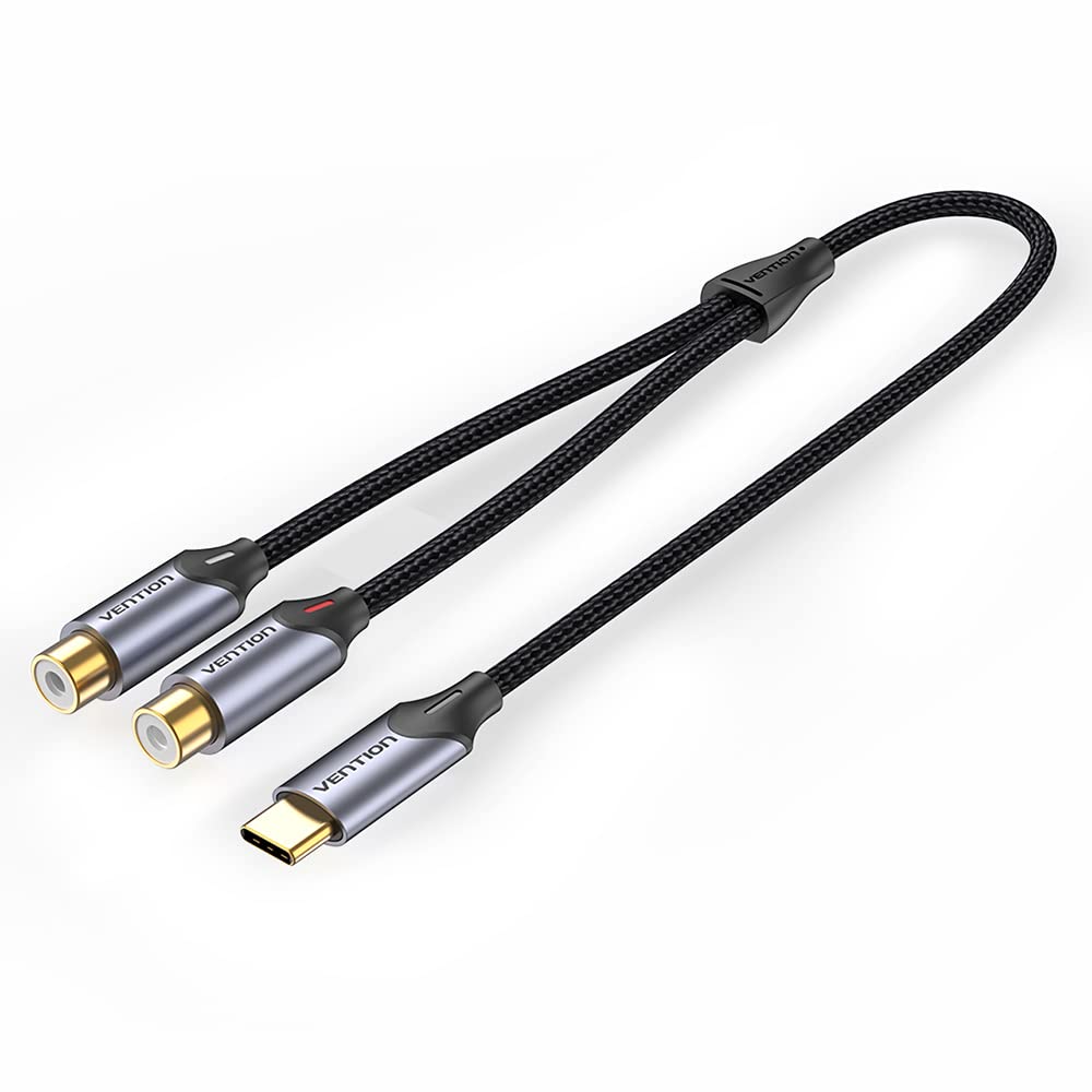 Buy VENTION USBC to Dual RCA HIFI Audio Cable Cotton Braided Gold