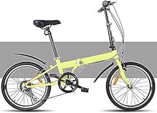 ITOSUI Folding Bikes, 20 Inch 6-Speed Foldable Bicycle, Folding City Bike Bicycle for Urban Commuter, Outdoor Folding Bicycle with High Carbon Steel Frame, Folding Bicycle for adults