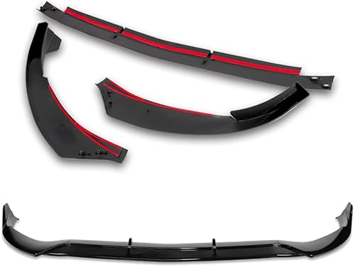 Miniatura 4 de Q1-TECH, borde de parachoques delantero compatible con Mercedes-Benz Clase C W206 C43  C300 2022-2025, alerón de parachoques delantero, kit de