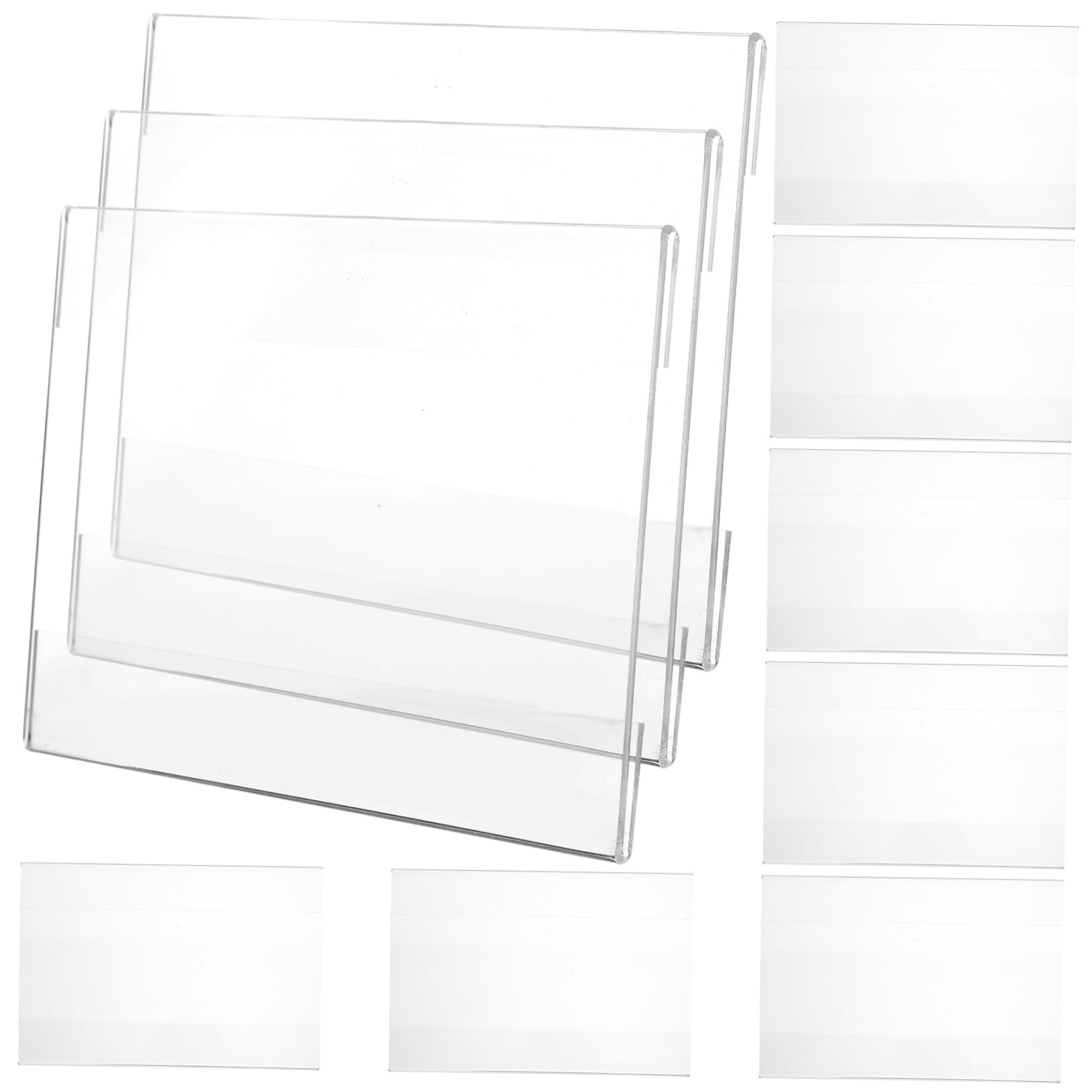 Lurrose 4 Sätze Wandmontierte Etikettenhalter Aus Acryl Transparente Preisschildhalter Für Geschäfte Und Werbung Für Begrenzte Räume Und Vielseitige Nutzung 10 Stück * 4