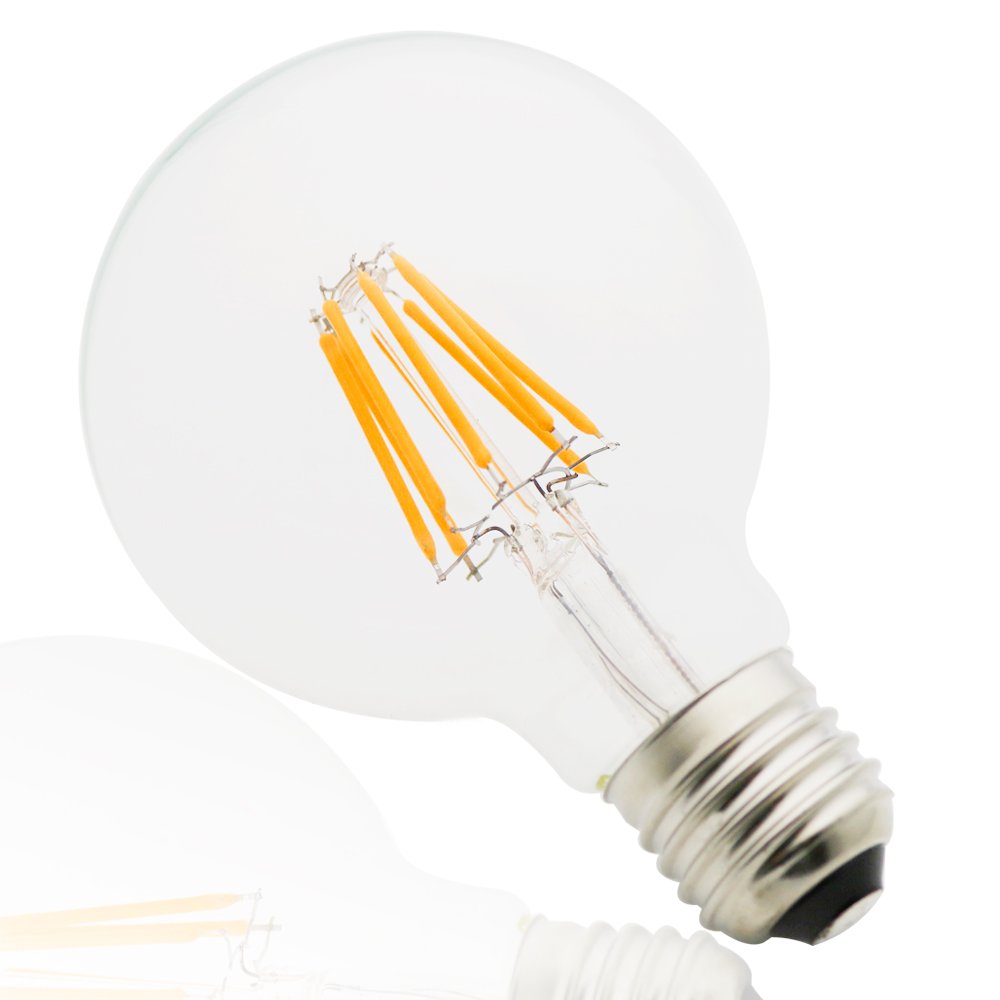 Mengjay E27 LED G80 8W Filament Glühbirne Edison Vintage Glühlampe Lampe Birne Warmes Licht 2200-2300K 780LM, Ideal Für Nostalgie und Antik Beleuchtung