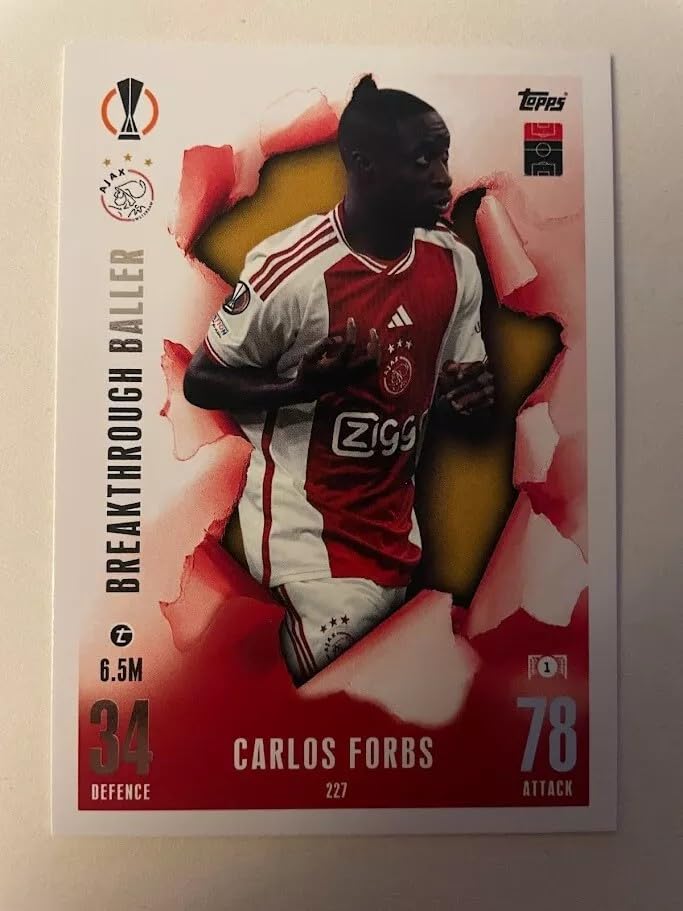 Match Attax Extra 2023 2024 Forbs Breakthrough Baller 227 Trading Card