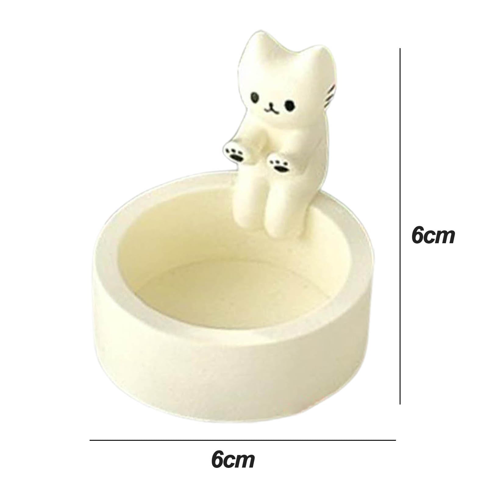 Bougeoir Chat Mignon En Résine - Porte Bougie Chaton Pattes Chauffantes - Décoration Amateurs De Chats