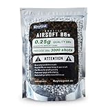 Rayline Softair Munition Premium Quality BB Kugeln 3000 Stück 0.25g Tüte 6mm