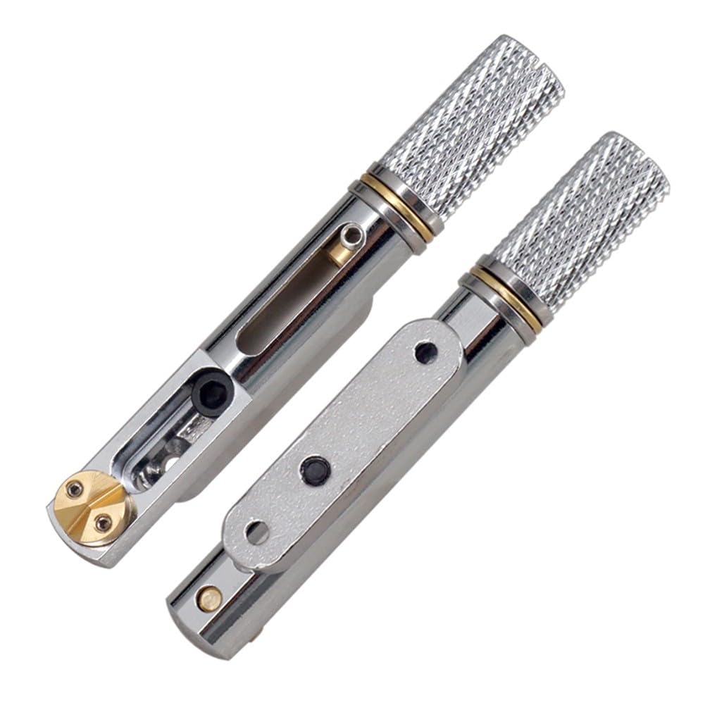 Puente de guitarra sin cabeza para kit de repuesto con 6 cuerdas, accesorio fijo de metal, guitarra eléctrica, color plateado y negro
