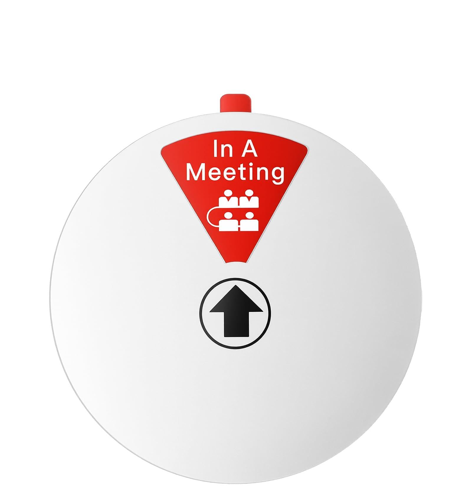Office Door Sign, Magnetic & Adhesive 6Inch Privacy Door Sign Rotating Privacy Meeting Signs, Do Not Disturb, In a Meeting, Out of Office, Please Knock, Working Remotely, In and Out Status, Silver