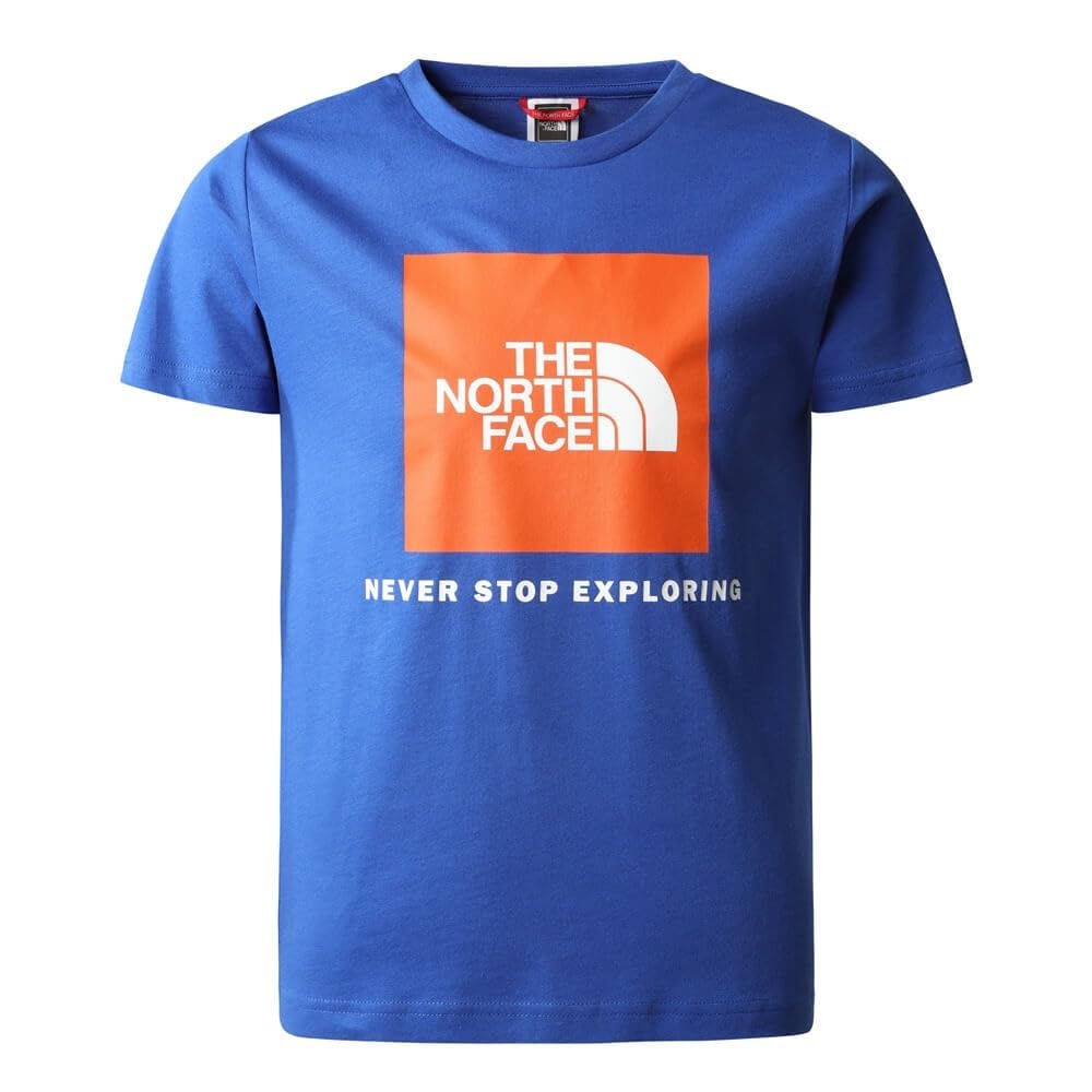 The North Face Boys Blue Redbox Short Sleeve T-Shirt: : :, Colo Medium Kids