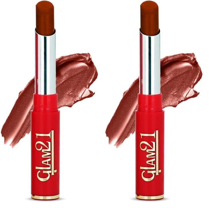 Image of Glam21 Matte Pro Ink Non Transfer Lipstick | Long Lasting | Ultra Pigmented |16 Choco Truffle (Pack of 2)