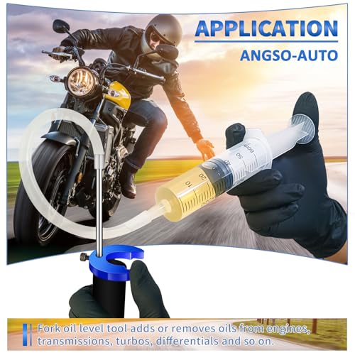 Image of Adjustable Fork Oil Level Gauge Tool For Motorcycle & Mountain Bike | Stable C Adjuster, 300 mm Markings And 60 ml Syringe. Helps Set Fork Oil Level For Motorcycle And Mountain Bike Service