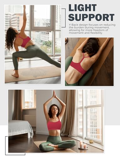 Image of Buauty Sports Bra for Women, Y Back Bralette, Light Support Workout Backless Bra with Removable Pads for Gym Yoga Pilates