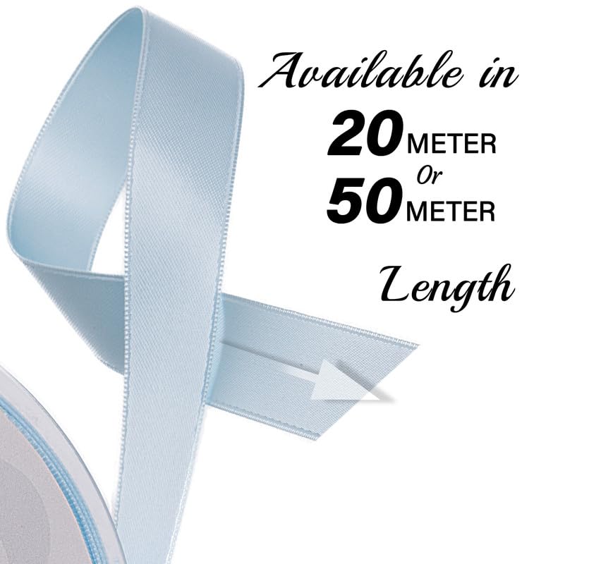 SR SUPER RIBBONS®™- Full Reel 38mm Double Faced Satin Ribbon, 20 Metres on Reel - Baby Blue, 38mm x 20m - Image 3