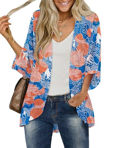 Image of BB&KK Women's Floral Kimono Summer Short Cover Ups Tops