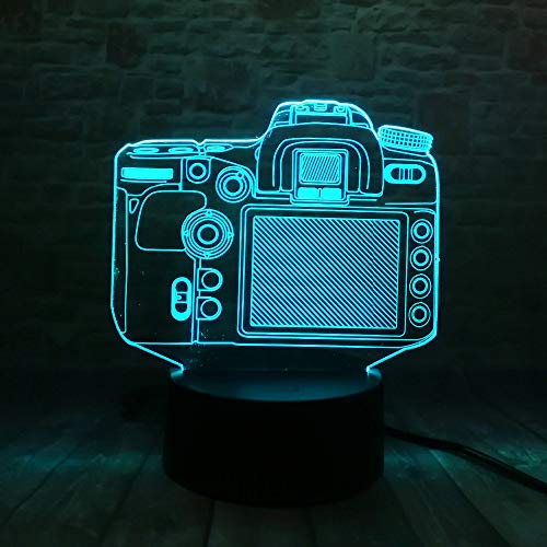 Led Nachtlicht 3D Digitalkamera Illusion Lampe Stimmungslicht 16 Farbwechsel Berührungsschalter Mit Usb Kabel Schreibtisch Tischlampe Kinder