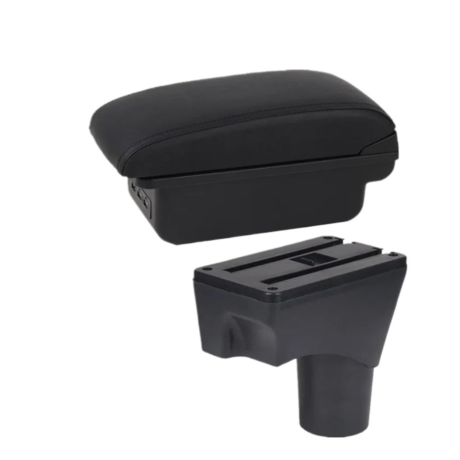 UMDJJU For Nissan For March For Micra K13 MK4 IV 2010-2023 Car Armrest Box Storage Interior Accessories Car Centre Console Armrest Box(B1 Black line 3USB)
