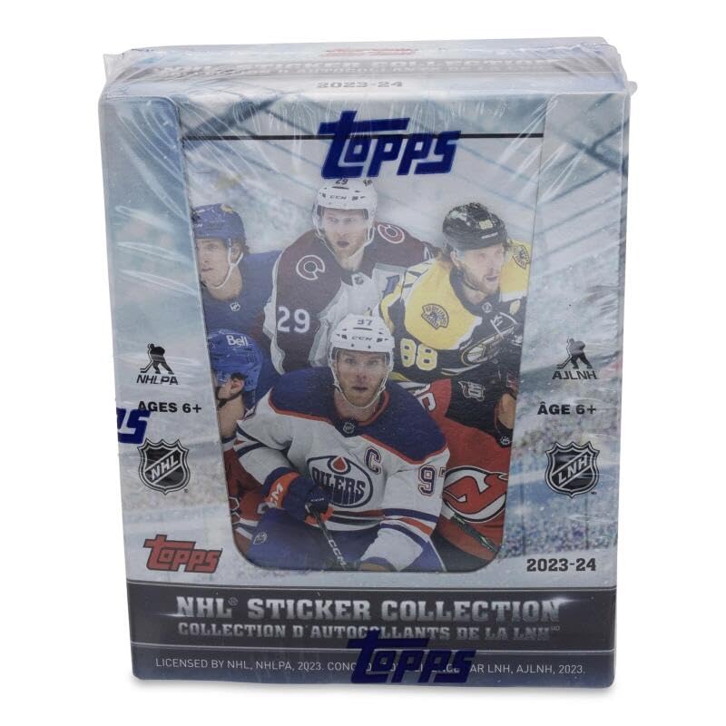 2023-24 NHL Topps Hockey Stickers Collection Factory Sealed Box 50 