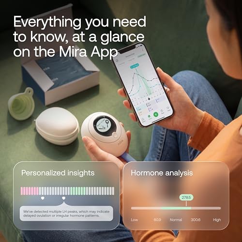 Image of Mira Fertility Plus Tracking Monitor Kit with 10 Estrogen + LH Ovulation Test Wands and Connected App, Patented Smart System Predicts Ovulation with Actual LH and E3G Concentrations