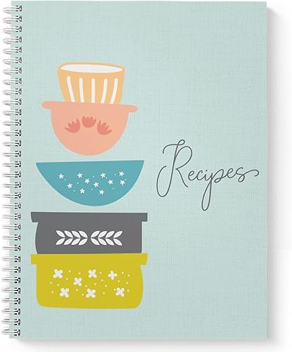 Gotcha Covered Notebooks Platos de recetas de tapa blanda de 8.5 x 11 pulgadas, cuaderno de recetas, 120 páginas de recetas, cubierta laminada