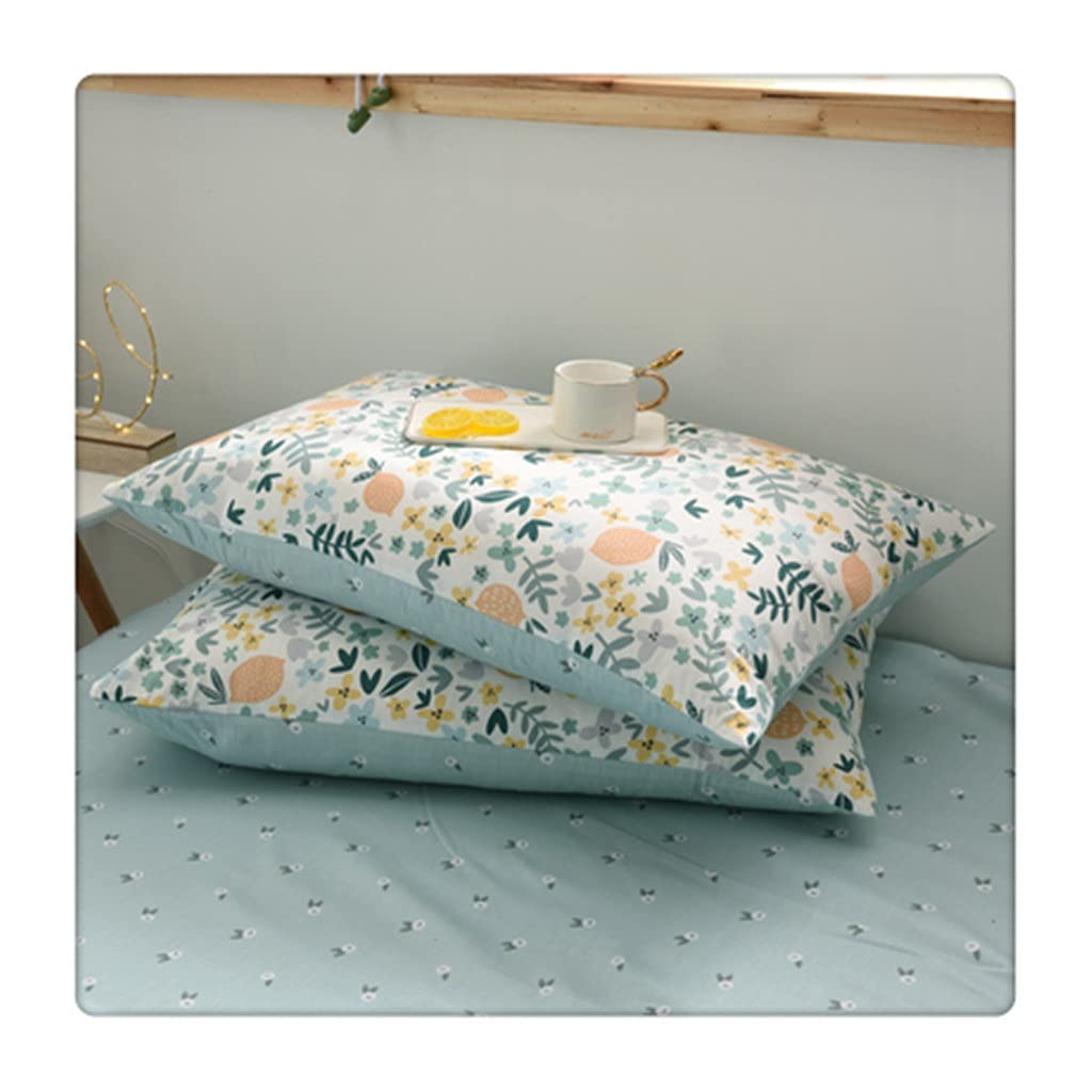 MFJGHU Northern Europe Cotton Minimalist Small Fresh Single Envelope Pillow Case Lovely a Pair(Style A)
