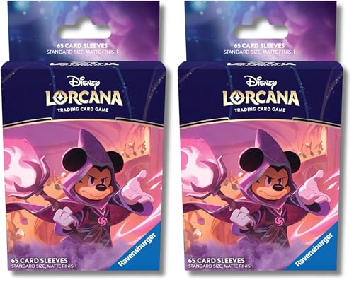 Ravensburger - Disney Lorcana TCG: Set 8 Bustine Carte Protettive Collezionabili Reign Of Jafar | 65 Bustine Protettive Carte Disney Lorcana | Card Sleeves Di Dimensioni 63 X 88 Mm (Confezione da 2)