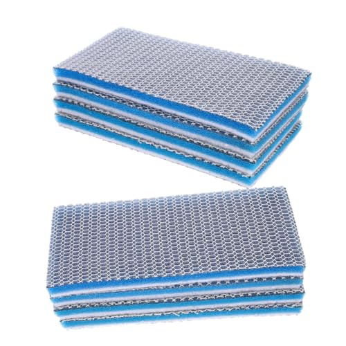 OUNONA 8個 魚 水槽 コットン 掃除機 水槽 メディア フロス 魚用 水槽 水槽 スポンジ 魚 水槽 アクセサリー ャー 大型 池 ポリエステル ブルー