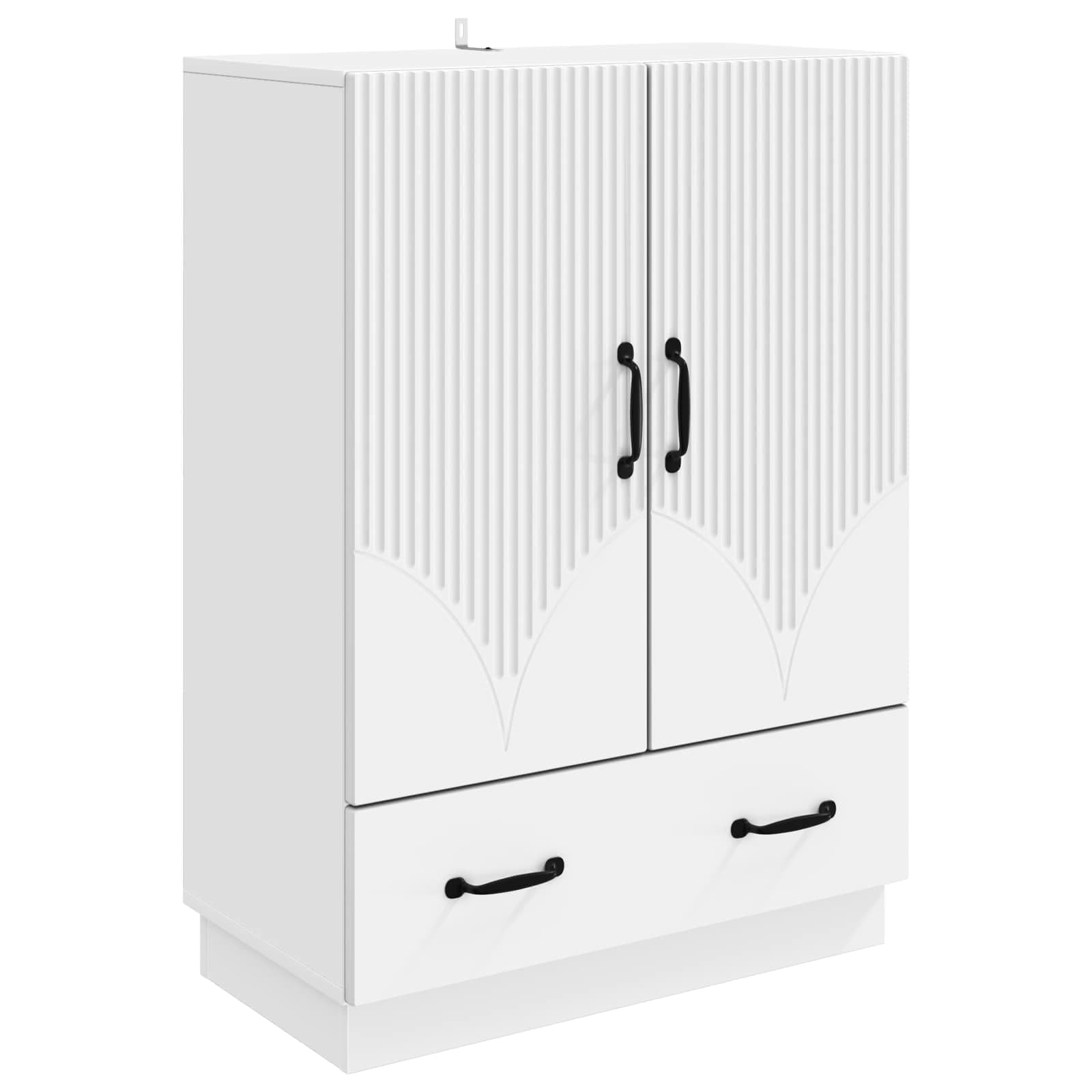 Credenza bianca 66 x 34,5 x 92 cm comò con cassetto