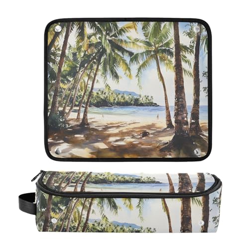Organizador portátil y tapete resistente al calor para herramientas de cabello, ideal para planchas, rizadores y alaciadores miniatura 3