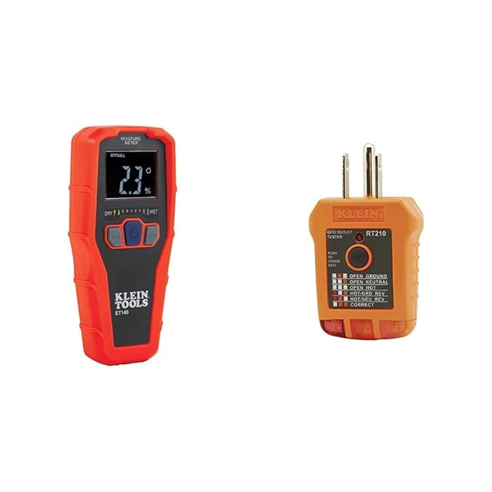 Buy Klein Tools ET140 Pinless Moisture Meter & RT210 Outlet Tester