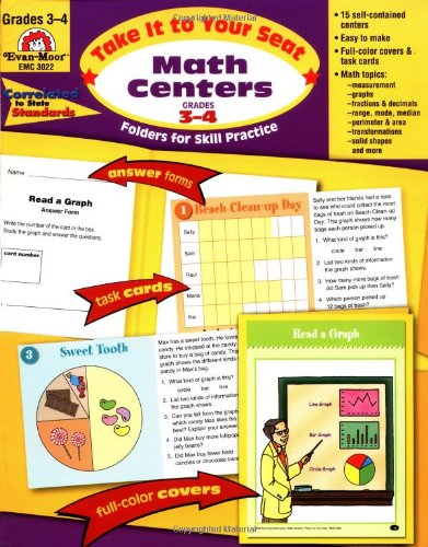 Take It to Your Seat Math Centers, Grades 3-4 : Evan-Moor Educational ...