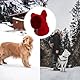 Hund WintermüTze,HundemüTze Winter,Haustier Pompon StrickmüTzebaumwollstrickmüTze FüR Haustiere, Freie GrößE, SüßE StrickmüTze Mit Ohren FüR Kleine Hunde, GroßE Hunde Und Katzen (Rot 2)