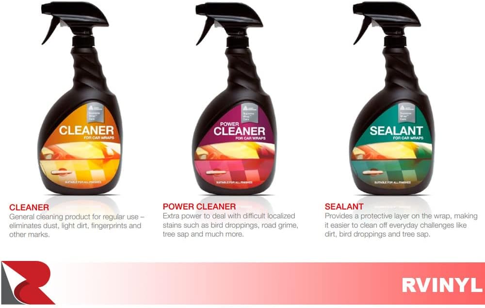 Avery Dennison Supreme Wrap Care Sealant in Black - Removes Dust, Light Dirt, Fingerprints - Multipurpose Cleaning Fluid for Vinyl Protection Films