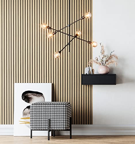 NEWROOM Papier Peint Intissé Marron Nature Aspect Mur à Lamelle Bois - 3D Panneau Revetement Mural Tasseaux Poutre Decor