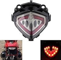 Vista 2 de MZS Luz trasera para motocicleta, LED integrado señal de giro intermitente transparente compatible con CBR500R CBR 500R CB500F CB500X 2013-2015