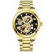 Produktbild Celucke Quarz Uhr Herren Armbanduhr mit Edelstahl Metallarmband im Drachen Style, Männer Uhren Business Herrenuhr Luxusuhren Analoguhr Wasserdicht Sportuhr Klassisch Quarzuhr