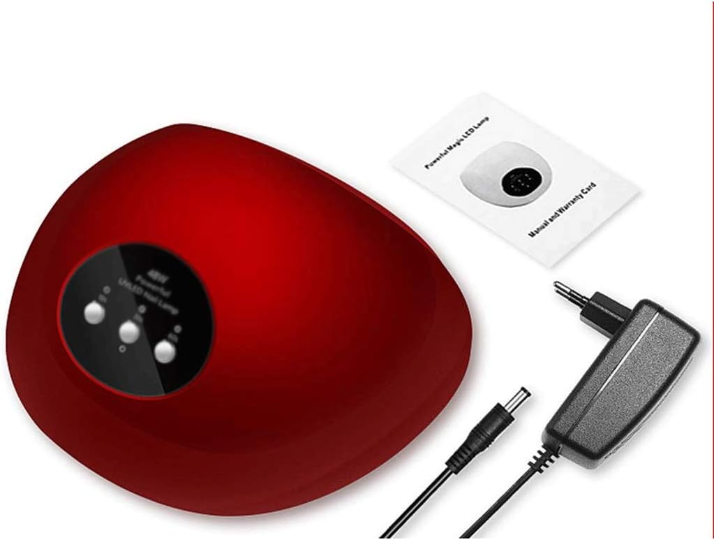 Nail Lamp - AUTO Sensor Timer, UV Gel Curing Lamp for Polish Nails and Toe Nail Curing Light, for Salon Home （red）