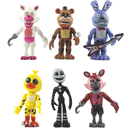 6 pcs Five Nights At Freddy'S PVC Articulaciones Móviles Hogar Modelo Coleccionable - FNAF Funtime...