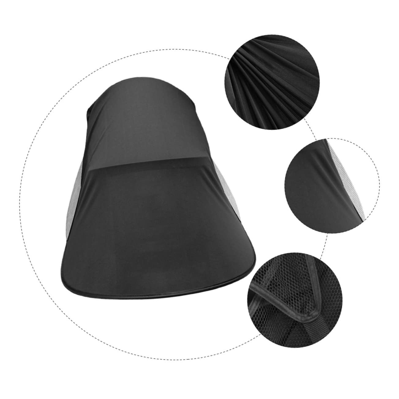 Sosoport Stroller Sunshade Parasol Full-Cover Car Seat Sunshade Stroller Awning Mesh Side Easy to Install