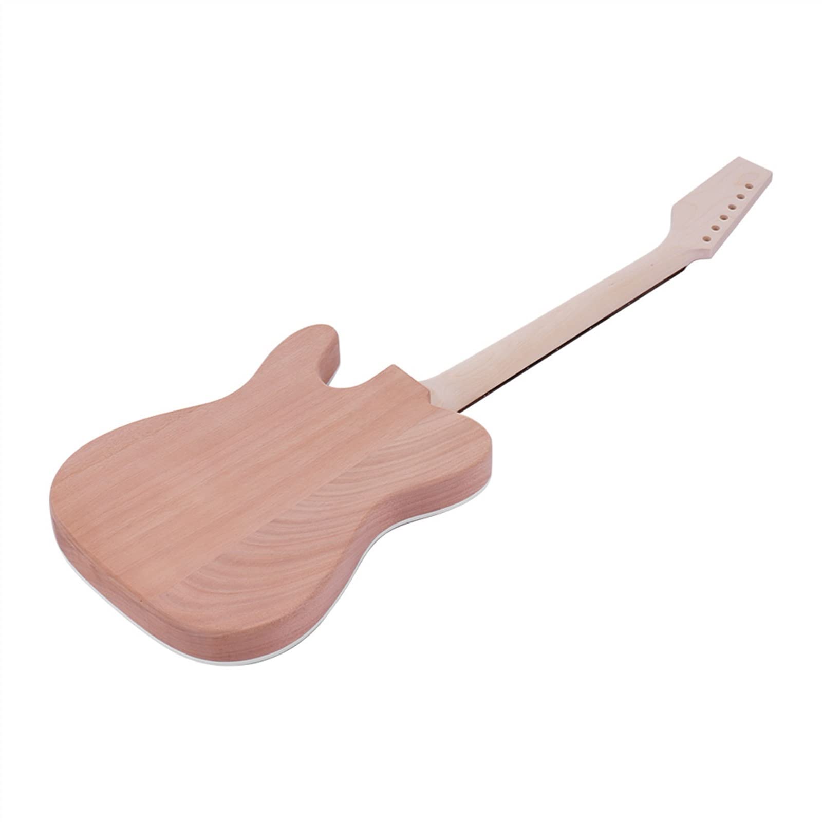 Niedokończona gitara korpus DIY Niedokończona Gitara Elektryczna Zestaw DIY Gitara Elektryczna Mahoniowy Korpus Z F Soundhole Z Drewna Klonowego Szyi