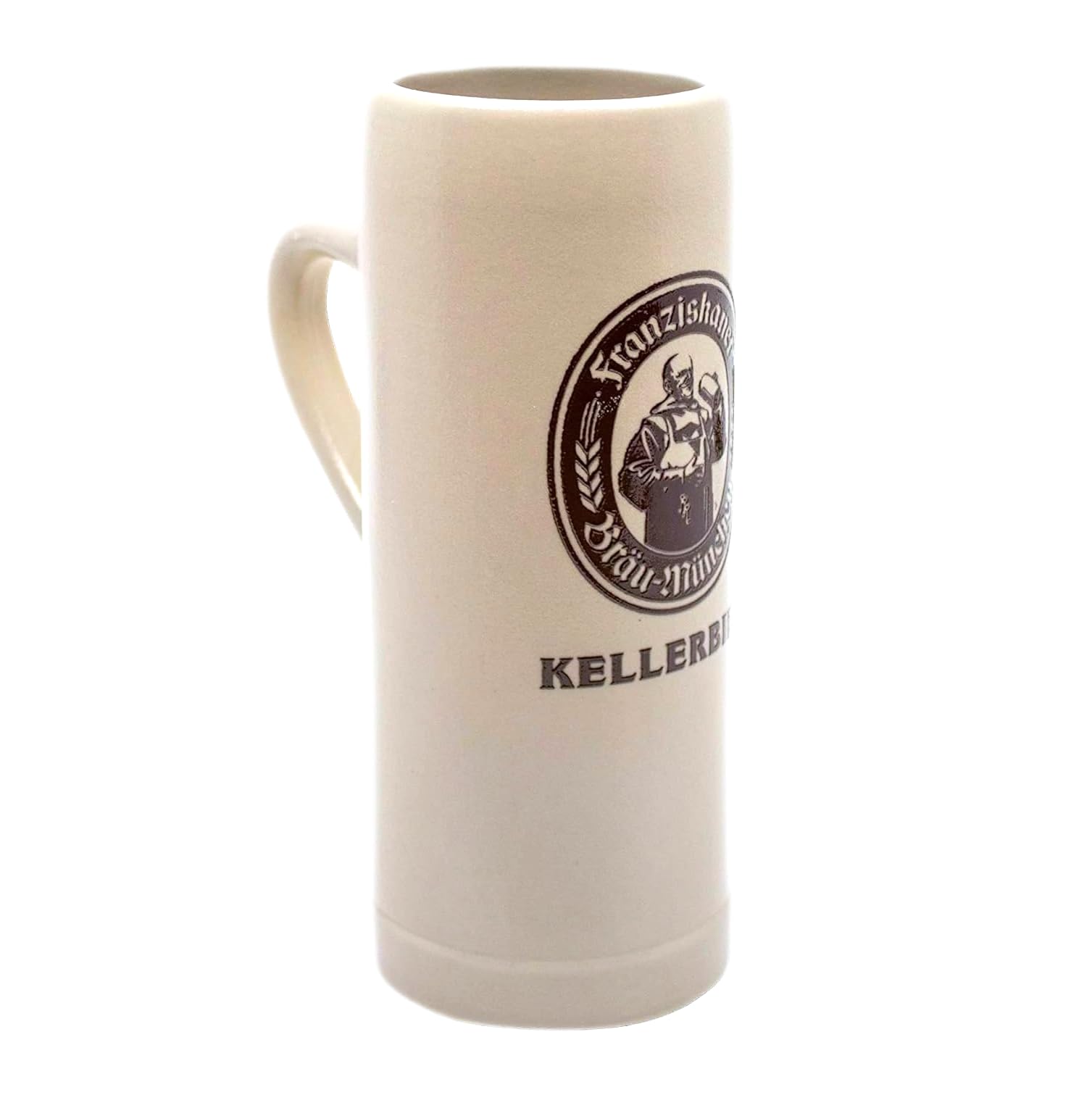 Zum Franziskaner Weissbier Original Kellerbier Tonkrug | 6 Stück a 0,5L | Oktoberfest München Bayern Bierkrug Biergarten Volksfest Geschenk