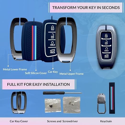 Image of NEODRIFT 'KeyShield' Car Key Cover for Hyundai Tucson (Shape 3, 04 Buttons)