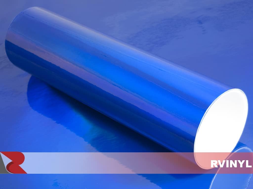 Rwraps Holographic Chrome Vinyl Car Wrap Film in Blue Neochrome - 5ft x 3ft - Vehicle Sheet Roll with Adhesive Back and Air Release Technology