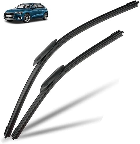Escobillas del limpiaparabrisas delantero y trasero compatible con Audi A3 8Y 2020-2023 S3 RS3 SLine Sportback, accesorios de ventana 2021 (color
