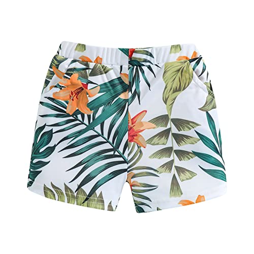 Bañador para niños pequeños, estilo resort de moda, pantalones cortos de playa impresos, pantalones cortos de secado rápido, surf, natación, camiseta de natación para niños, verde, 2-3 años