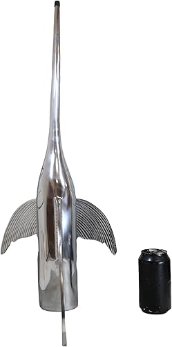 Vista 8 de Ebros Gift Náutico marino pulido aluminio metal espada cabeza decoración placa costera mar marlin figura decorativa