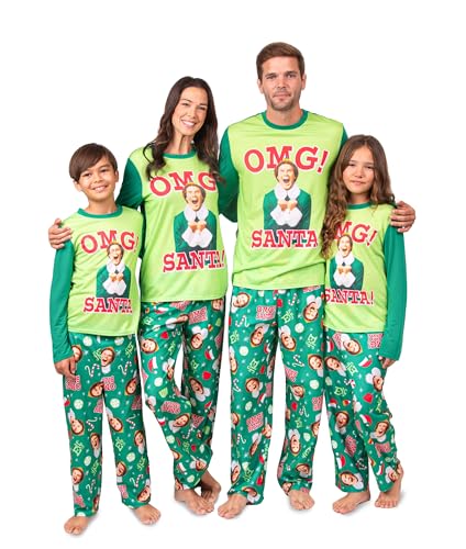 Premium Apparel Family Christmas Pajamas - Matching 2-Piece Pajama Set for Adults and Kids - Buddy The Elf