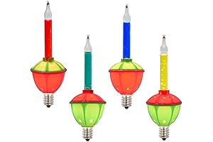 4-Pack Multicolor Christmas Bubble Replacement Bulbs | Revitalize Your Holiday Lights