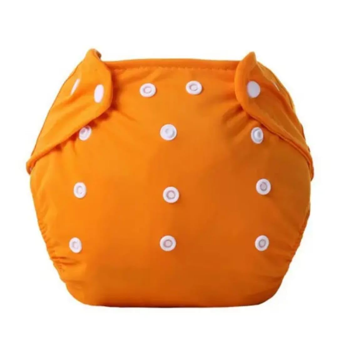 Ally Vinny SoftCare Reusable Baby Cloth Diaper | Adjustable Washable Nappy with Gentle Inner Layer | Leak-Control Comfort | Solid Color | 1 Piece (2, Multicolor, Free Size)