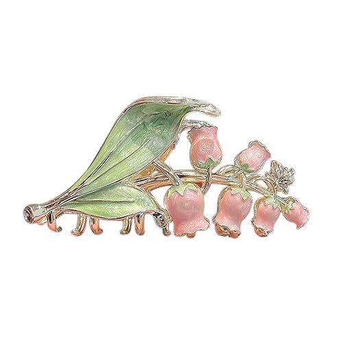 Pinzas de metal para el cabello accesorios vintage para el cabello soporte para cola de caballo para niñas pinza de tulipán grande para mujer rosa