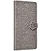 Produktbild NSSTAR kompatibel mit iPhone 11 6.1 Hülle Leder Wallet Flip Case 360 Grad Vorne und Hinten Lederhülle Katze und Hund geprägte Ledertasche mit Lanyard Handytasche Kratzfest Schutzhülle,Grau
